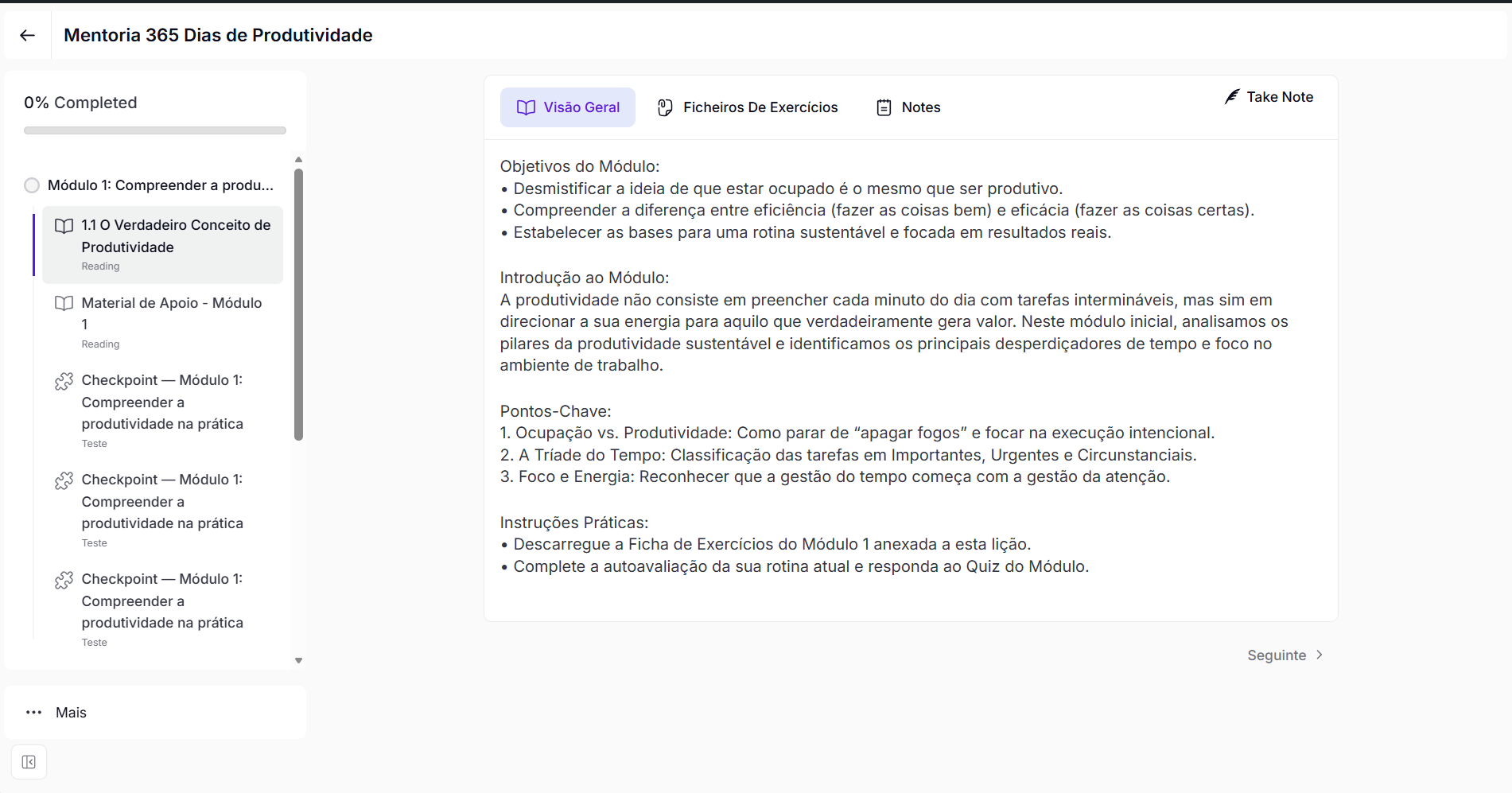 Leitor de aulas e mentoria