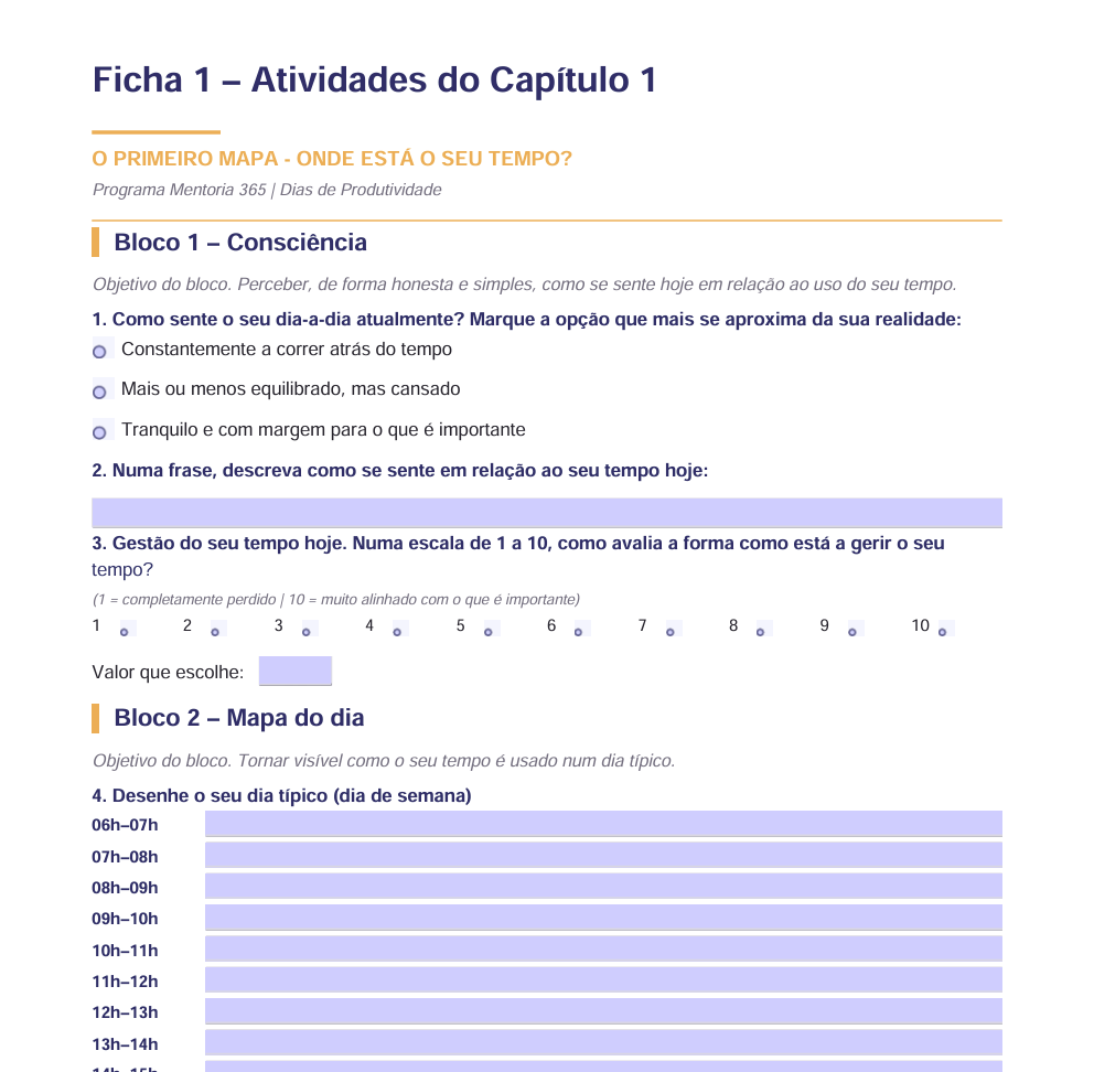 PDF editável de exercícios